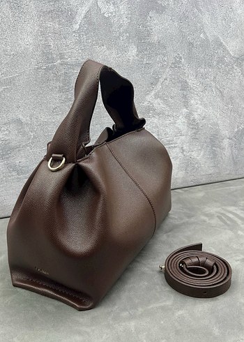 Polene  marka Kemer Detaylı Siyah Deri Kadın Çanta - Görsel 3