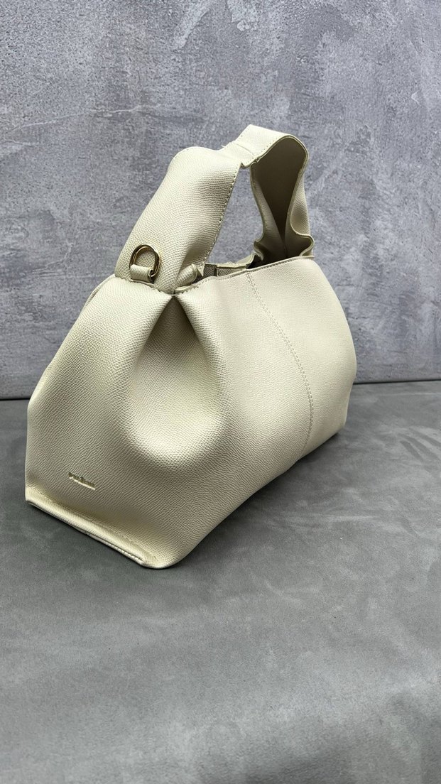 Polene  marka Kemer Detaylı Siyah Deri Kadın Çanta - Görsel 2