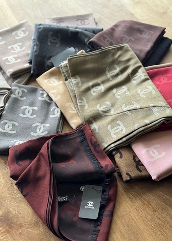 Kadın Pamuklu Dökümlü Şal - Gri ve Kahverengi - Görsel 3