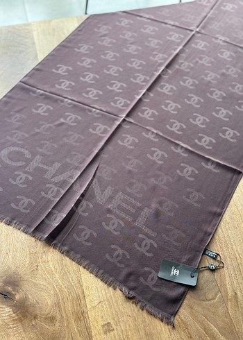 Kadın Pamuklu Dökümlü Şal - Gri ve Kahverengi - Görsel 4