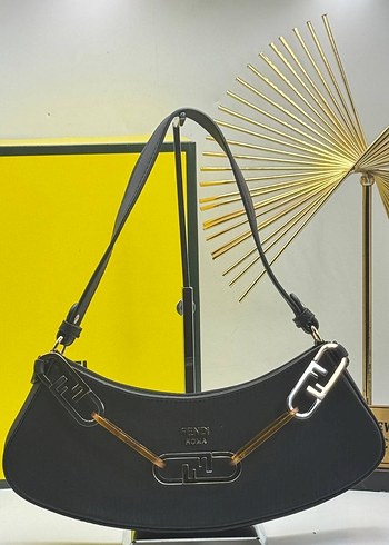 Zincir Detaylı Siyah Deri Kadın Çanta - Görsel 6