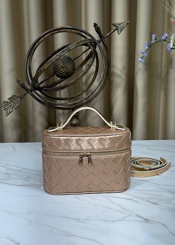 Siyah Kareli Deri Kadın Çantası - Görsel 2