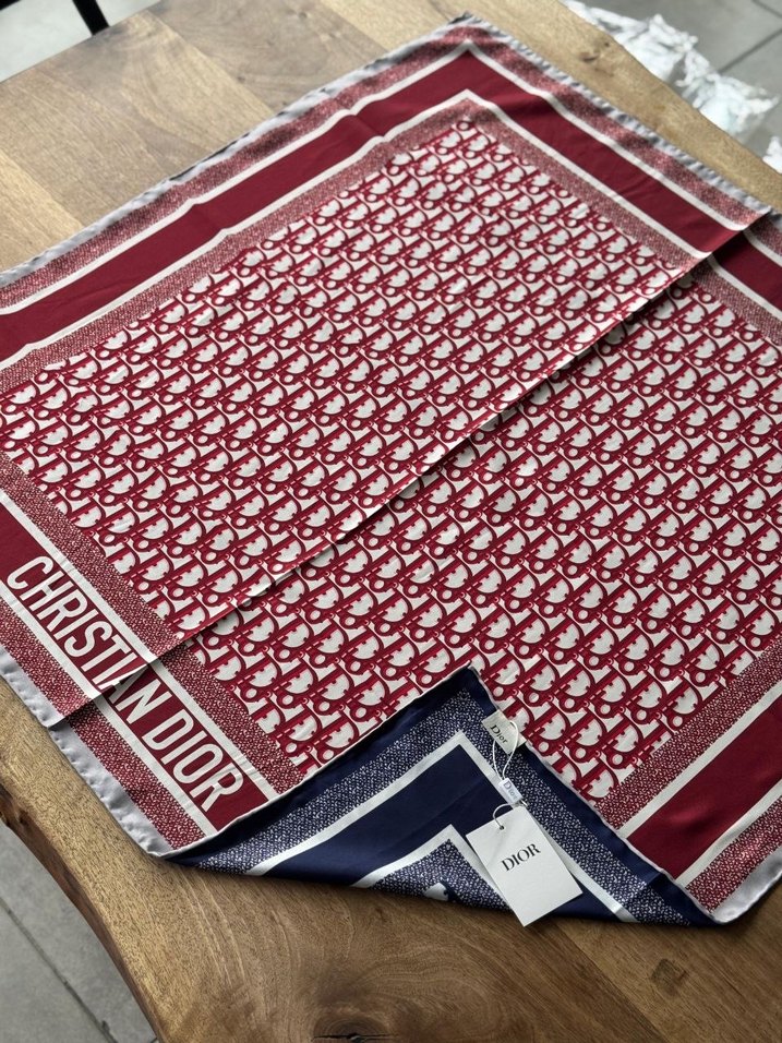 Dantel Detaylı Kadın Gri ve Kahverengi Tiwil ipek eşarp - Görsel 4