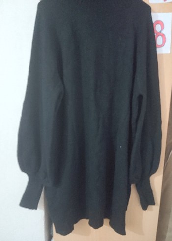 Siyah Kadın Boğazlı Uzun Kollu Triko - Görsel 3