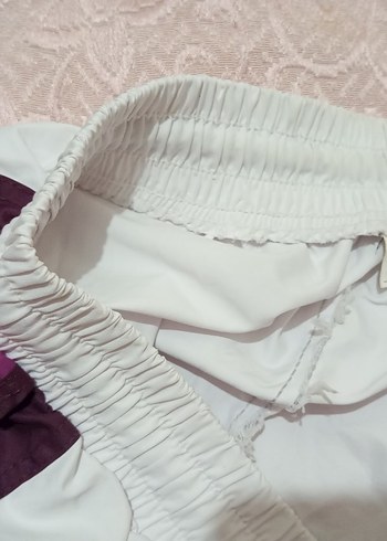 Erkek Beyaz Mini Rahat Kesim Deniz Şortu - Görsel 3