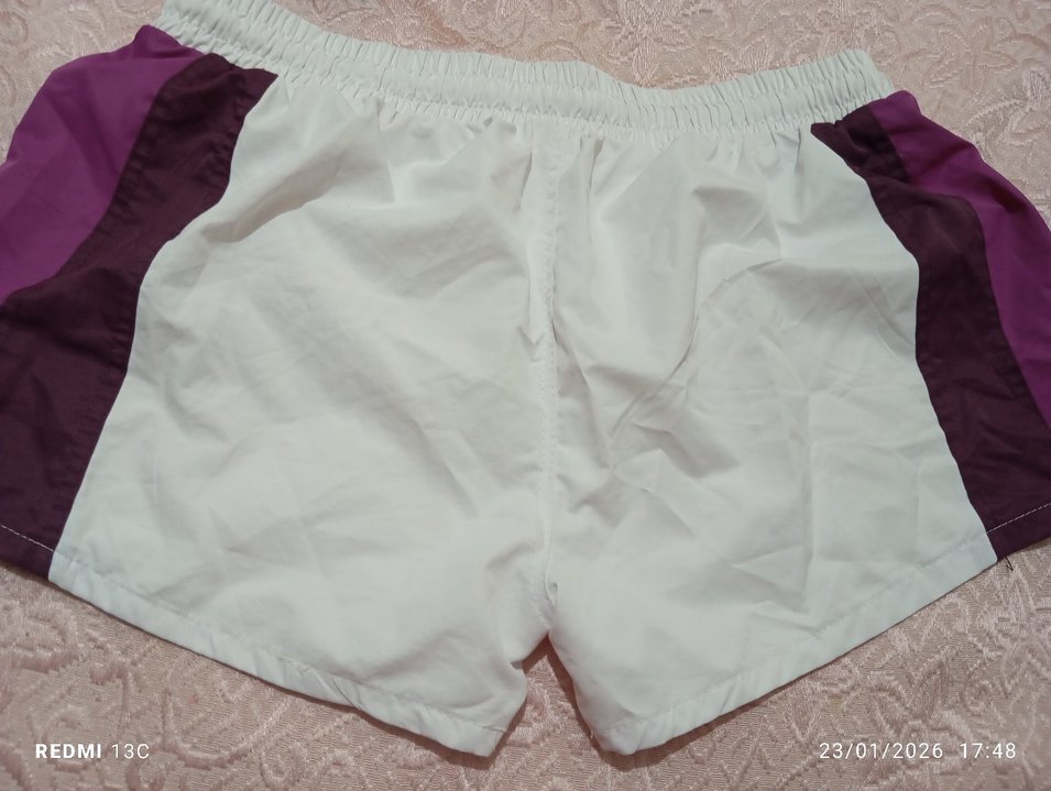 Erkek Beyaz Mini Rahat Kesim Deniz Şortu - Görsel 2