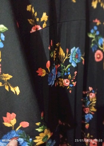 Çiçek Desenli Uzun Bohem Elbise - Görsel 4