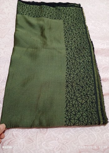 Kadın Yeşil Bohem Drapeli esarp - Görsel 2