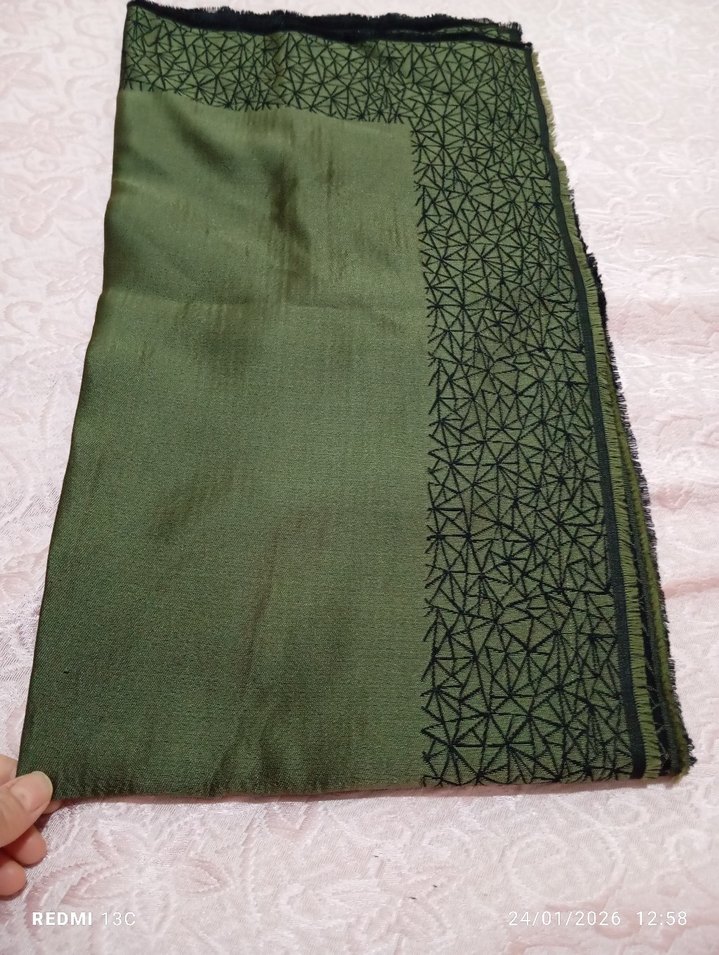 Kadın Yeşil Bohem Drapeli esarp - Görsel 2