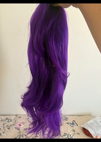 Mor Gotik Kadın peruk - Görsel 2