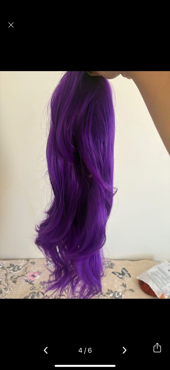 Mor Gotik Kadın peruk - Görsel 2