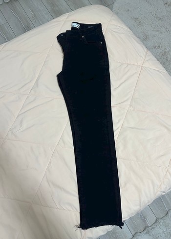 Kadın Siyah Regular Fit Denim Pantolon - Görsel 3