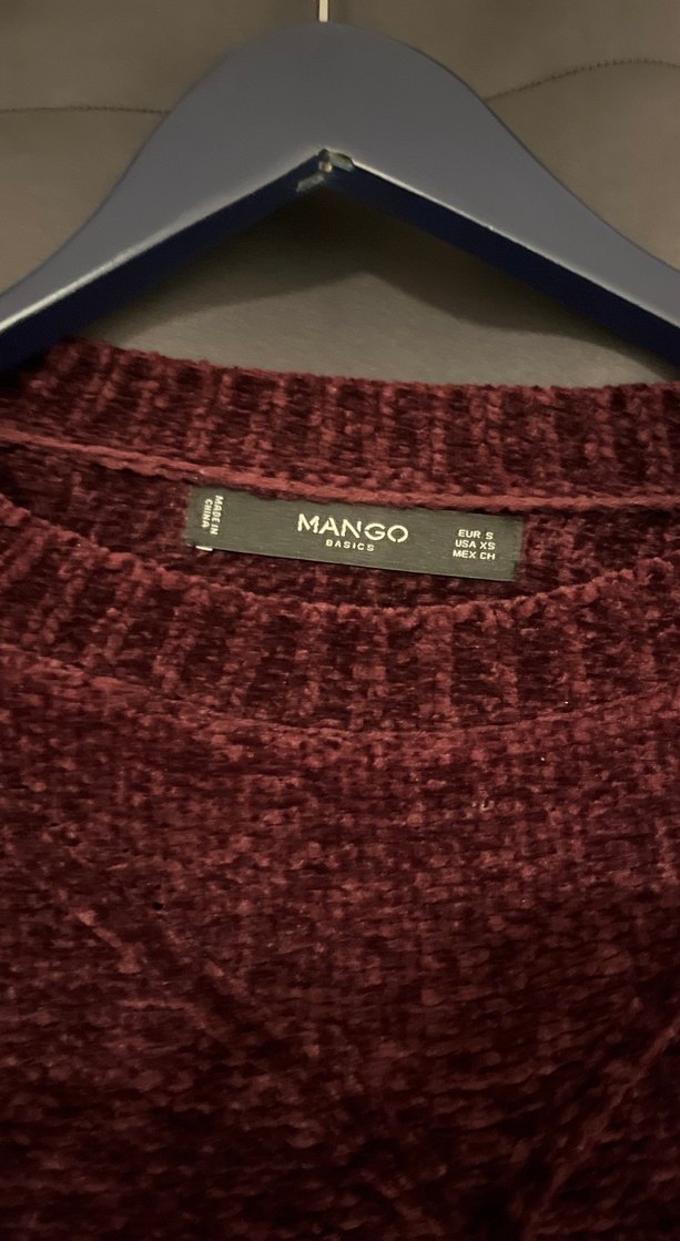 Bordo Örgü Kadın Kazak - Görsel 3