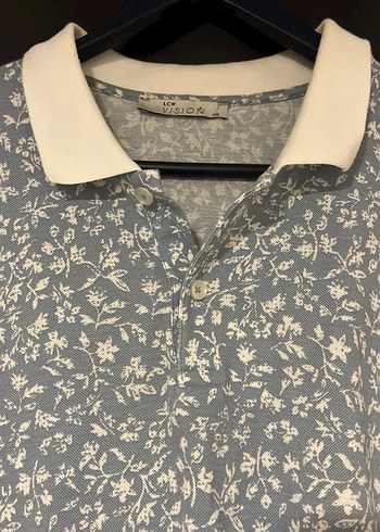 Erkek mavi Baskılı Kısa Kollu Polo Tişört - Görsel 2