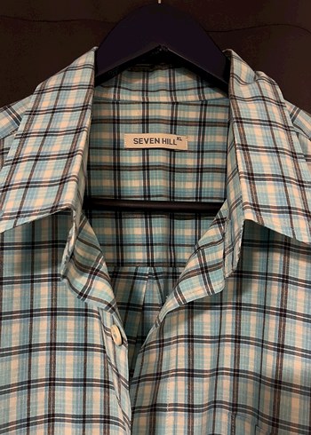 Erkek mavi Kısa Kollu Pamuklu Gömlek - Görsel 3