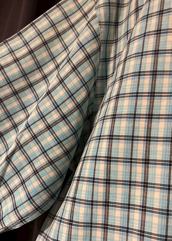 Erkek mavi Kısa Kollu Pamuklu Gömlek - Görsel 2