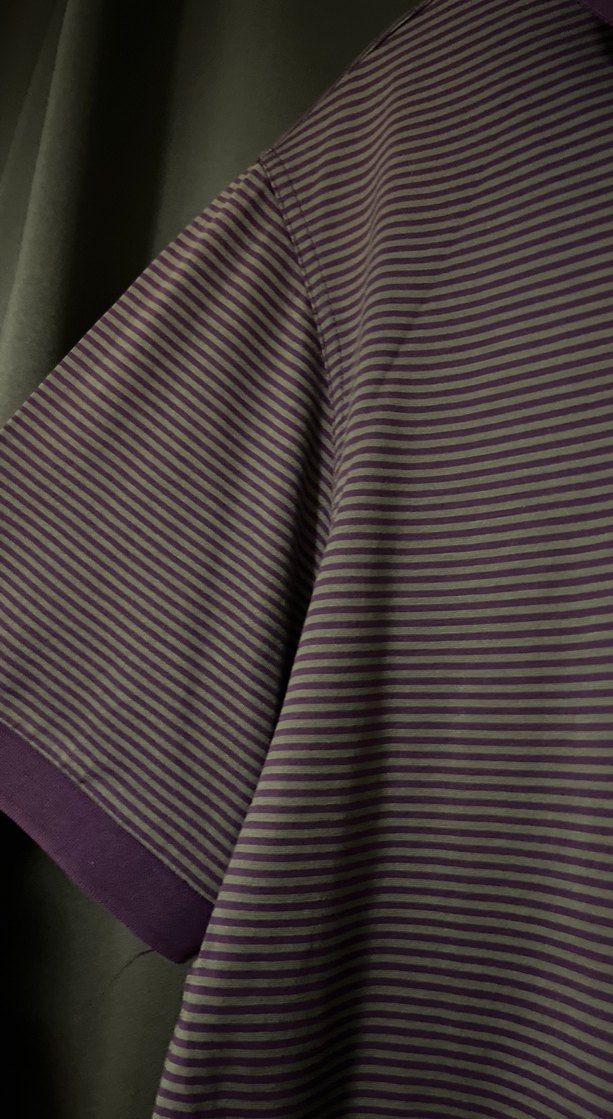 Mor gri çizgili erkek tişört - Görsel 3