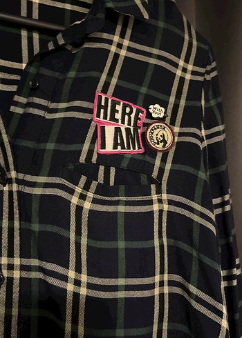 Siyah Ekose Desenli Gömlek, Uzun Kollu, Bol Kesim - Görsel 2