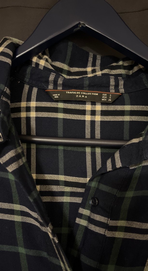 Siyah Ekose Desenli Gömlek, Uzun Kollu, Bol Kesim - Görsel 3