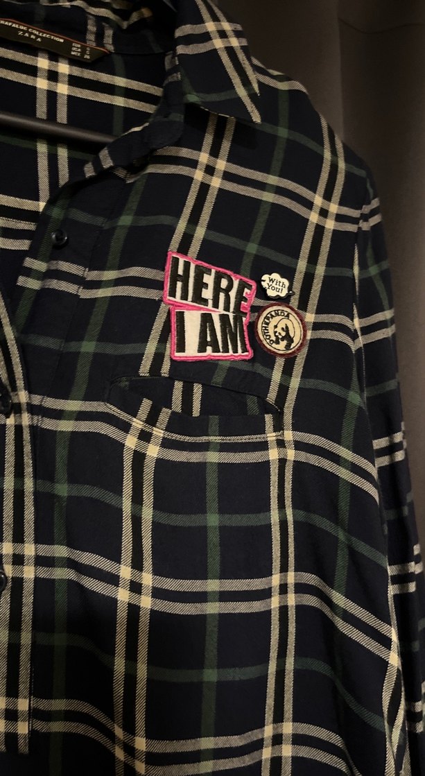 Siyah Ekose Desenli Gömlek, Uzun Kollu, Bol Kesim - Görsel 2