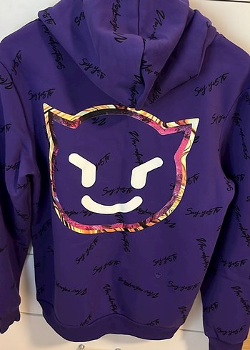 Mor Kapüşonlu Kadın Sweatshirt - Görsel 2