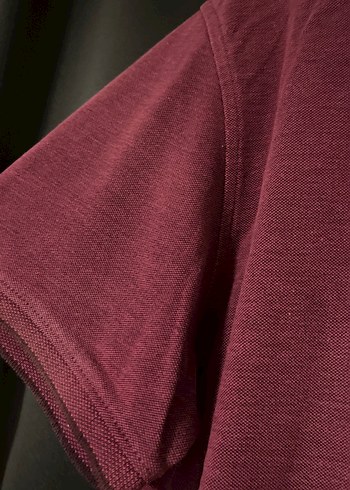 Bordo Fermuarlı Kısa Kollu Erkek Polo Tişört - Görsel 2