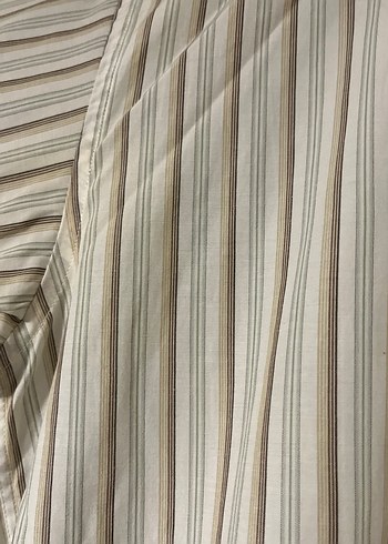 Bej Kısa Kollu Keten Gömlek - Görsel 2