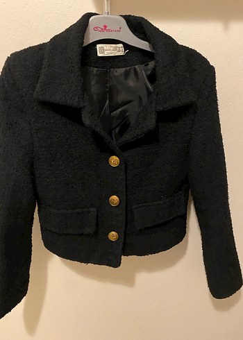 Düğmeli Siyah Kadın Blazer Ceket 38 beden - Görsel 2