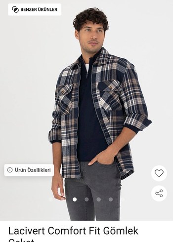 Pierre Cardin Lacivert Gömlek Ceket - Görsel 2