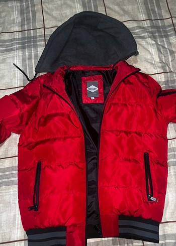 Lee Cooper Erkek Şişme Mont Kırmızı - Görsel 3