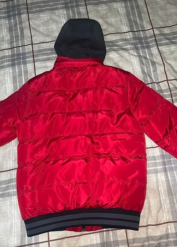 Lee Cooper Erkek Şişme Mont Kırmızı - Görsel 4