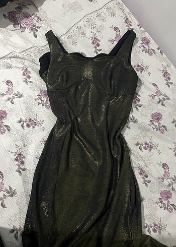 Siyah Drapeli Uzun Abiye Elbise - Görsel 2