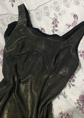 Siyah Drapeli Uzun Abiye Elbise - Görsel 3