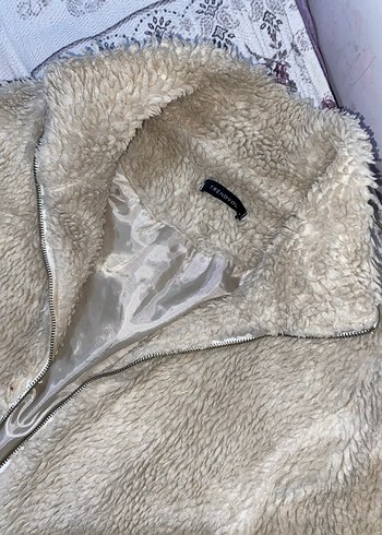 Kadın Bej Kürk Detaylı Midi Ceket - Görsel 2