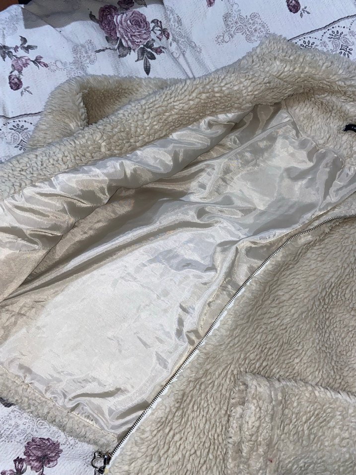 Kadın Bej Kürk Detaylı Midi Ceket - Görsel 3