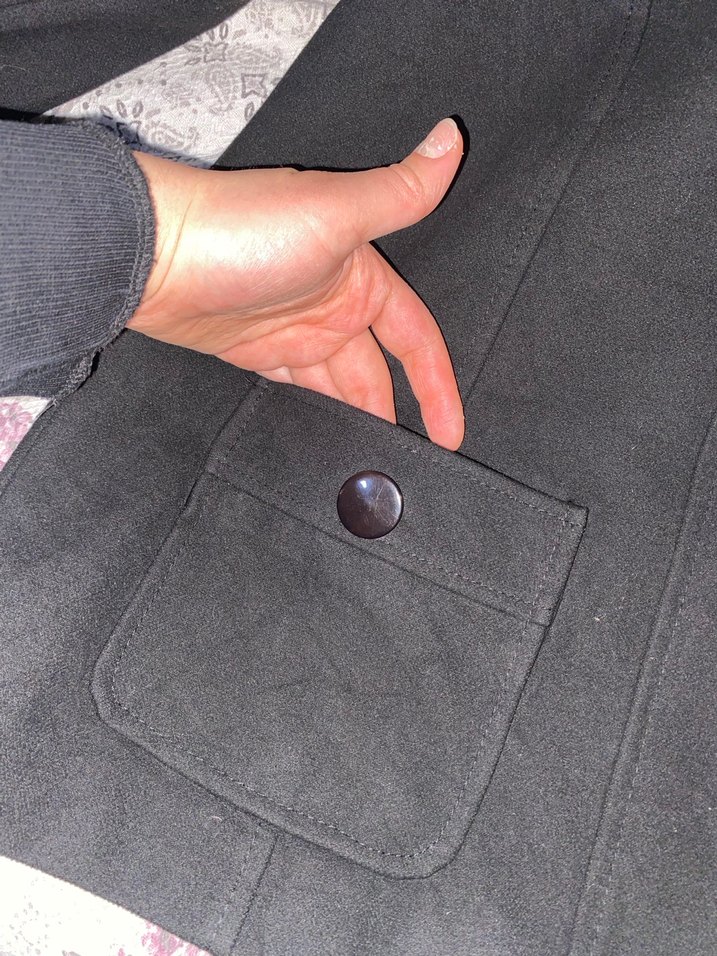 Düğmeli Siyah Midi  Ceket - Görsel 3