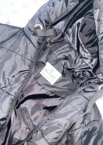 Siyah Kapüşonlu Kadın Kışlık Mont - Görsel 2