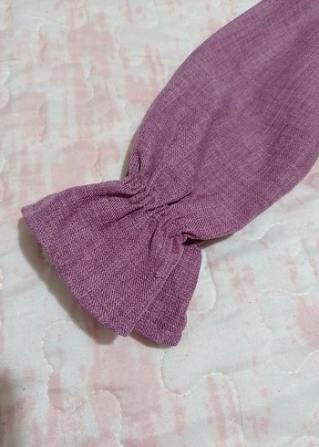 Uzun Kollu Bohem Mor Kız Çocuk Elbisesi - Görsel 5