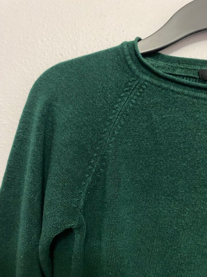 Kadın Yeşil Uzun Kollu Basic Kazak - Görsel 2