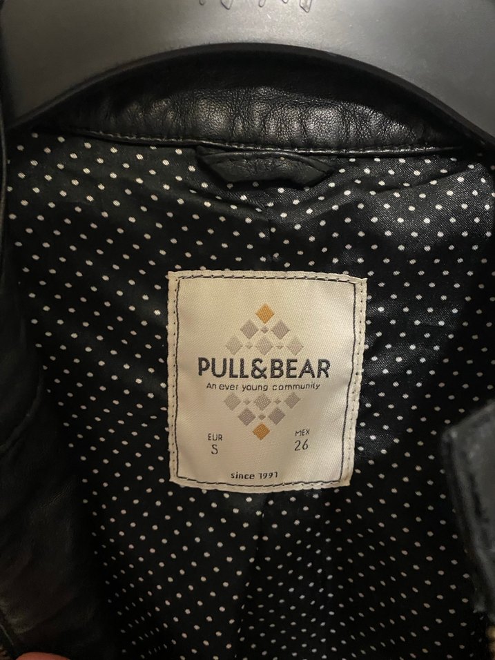 Kadın Siyah Deri Biker Ceket - Görsel 3