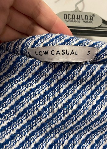 Mavi Çizgili Pilili Mini Kot Etek - Görsel 3