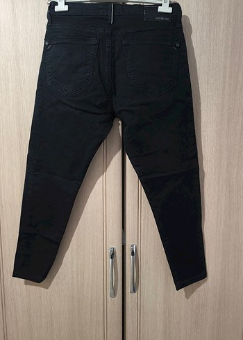 Siyah Kemerli Erkek Kot Pantolon - Görsel 2