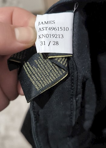 Siyah Kemerli mavi James skinny pantolon - Görsel 4