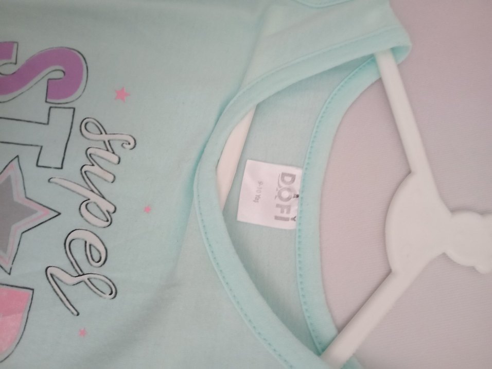 Turkuaz Kız Çocuk Kolsuz Renkli Baskılı Elbise - Görsel 3