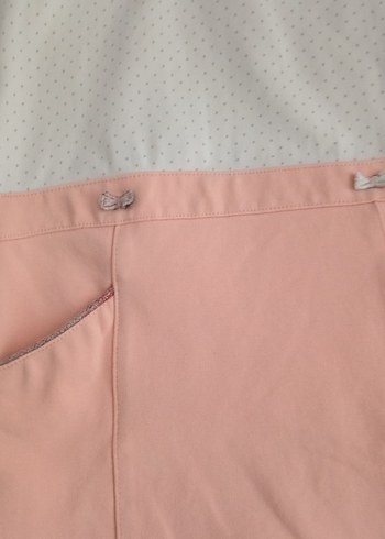 Kısa Kollu Pembe Pamuklu Kız Elbise - Görsel 3