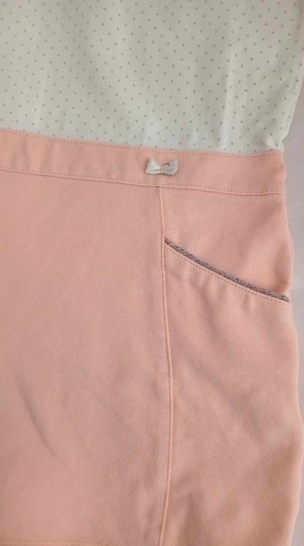 Kısa Kollu Pembe Pamuklu Kız Elbise - Görsel 4