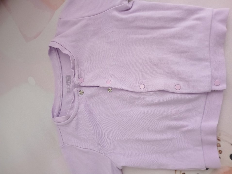 Kız Çocuk Lila Pamuklu Düğmeli Hırka - Görsel 3