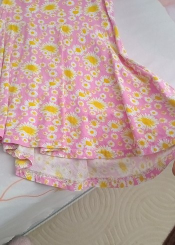 Pembe Çiçekli Kız Çocuk Elbisesi - Görsel 3