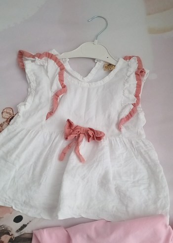 Kız Çocuk Pembe Baskılı Kısa Kollu Tişört - Görsel 3