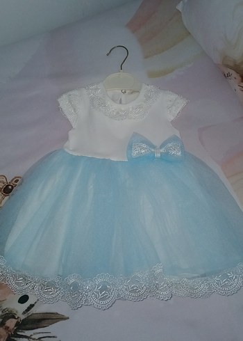 Kız Çocuk Beyaz Dantel Detaylı Elbise - Görsel 5